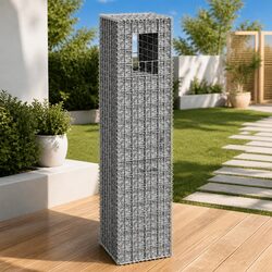 Durable Gabion Basket Post 40x40x180 cm for Fencing