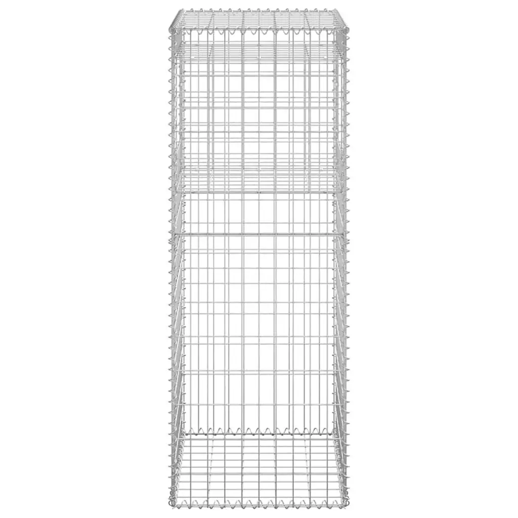 2pcs Gabion Basket Posts 50x50x140cm Iron
