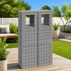 Durable Gabion Basket Posts Set of 2 for Garden Fencing