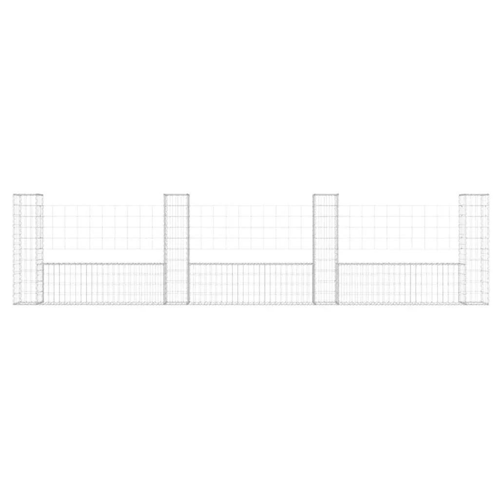 U-Shape Gabion Basket Fence with 4 Posts