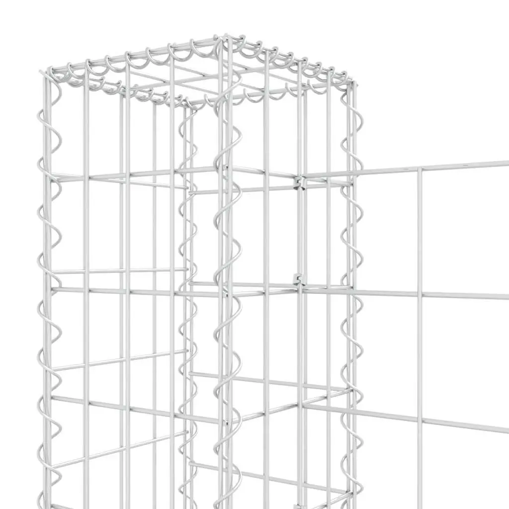 U-Shape Gabion Basket Fence with 4 Posts
