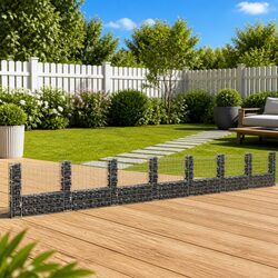 Sturdy U-Shape Gabion Basket with Posts for Retaining Walls
