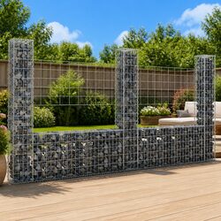 Durable U-Shape Gabion Basket with Posts for Landscaping