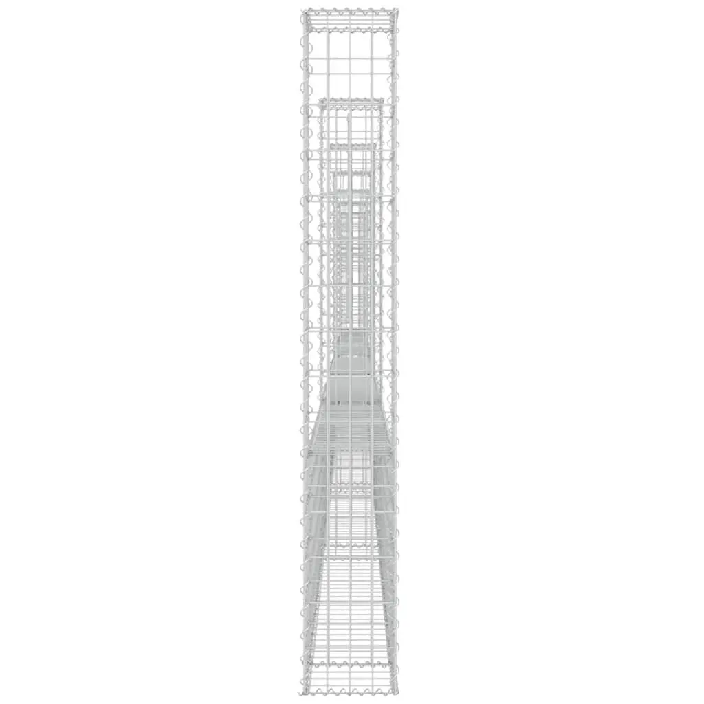 U-Shape Gabion Basket with 7 Iron Posts for Retaining Wall