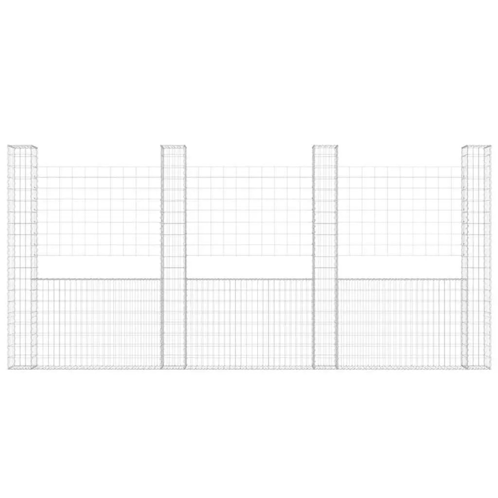 U-Shape Gabion Basket Fence Panel with 4 Posts