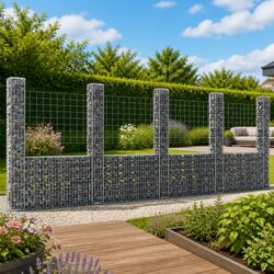 Durable U-Shape Gabion Basket with 5 Posts for Retaining Wall