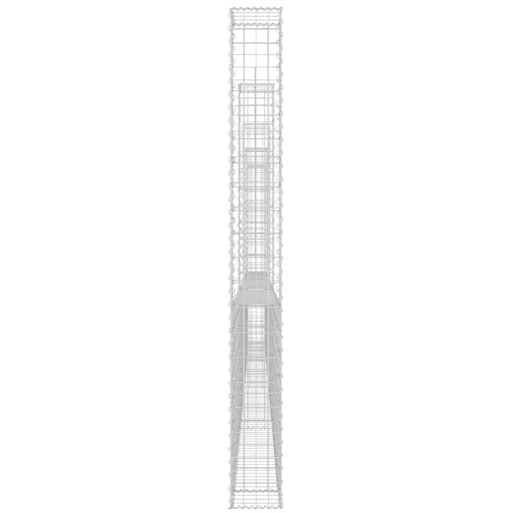 U-Shape Gabion Basket Fence Panel with 6 Iron Posts
