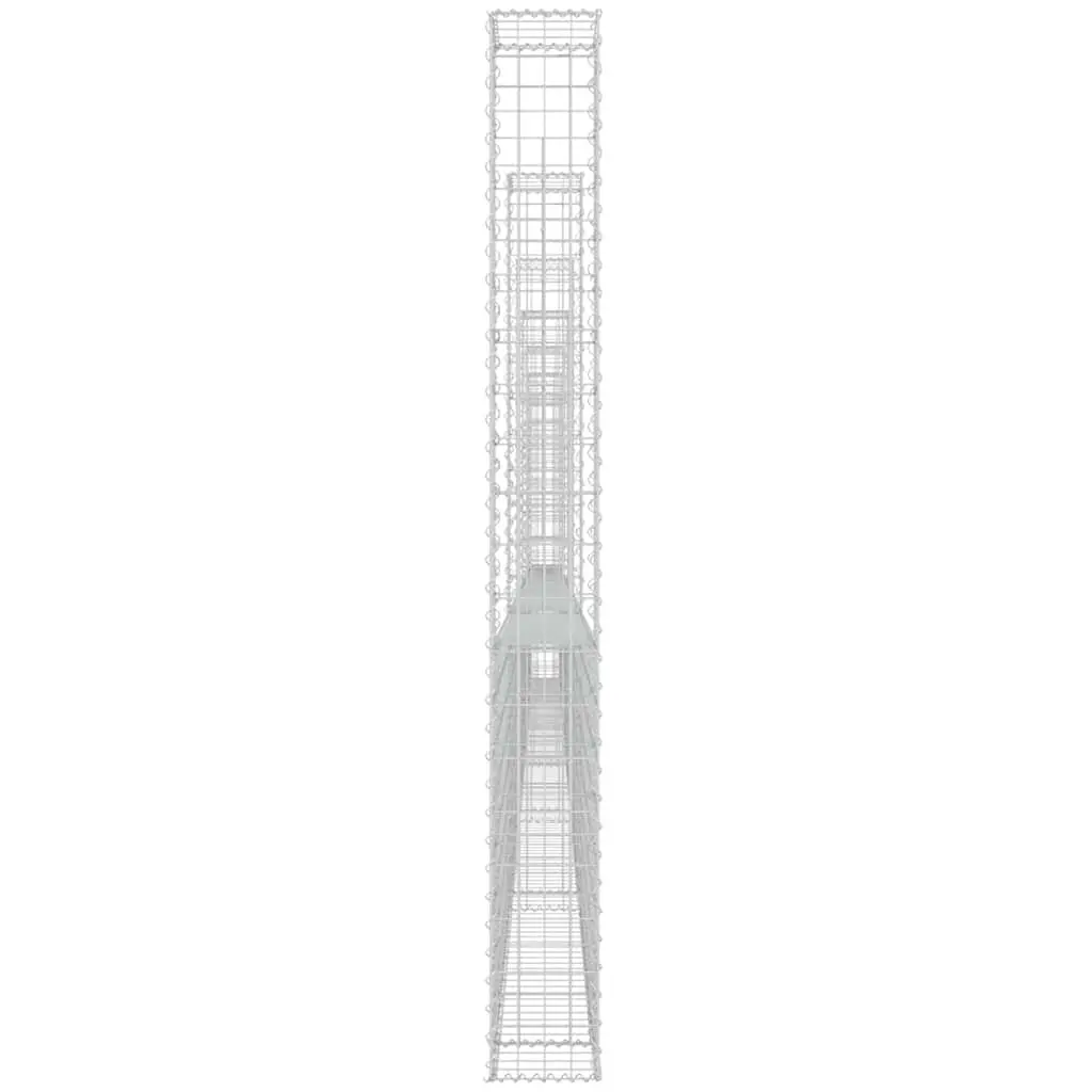 U-Shape Gabion Basket with 7 Posts for Landscape