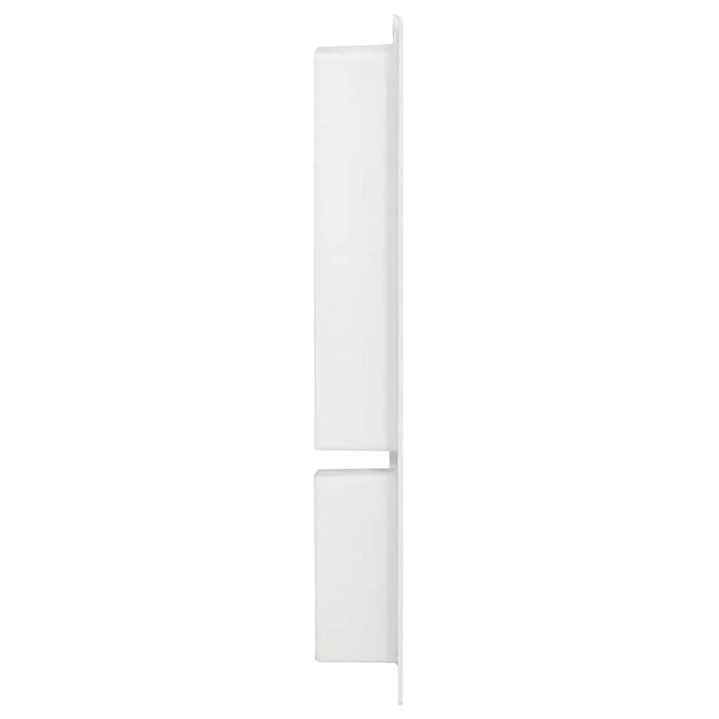 Shower Niche 2 Compartments White Bathroom Storage Wall Mounted Shelf Unit