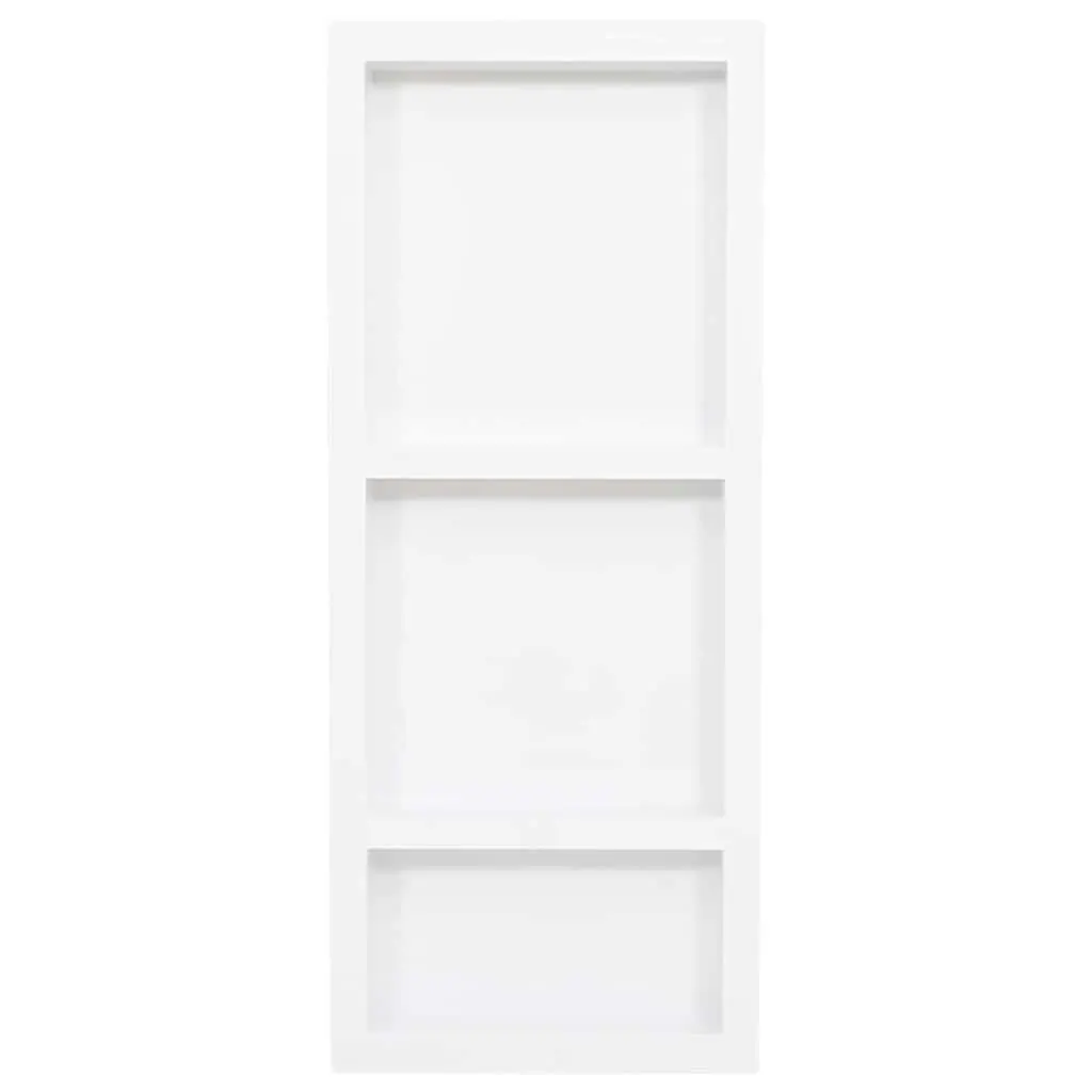 High Gloss White Shower Niche with 3 Compartments