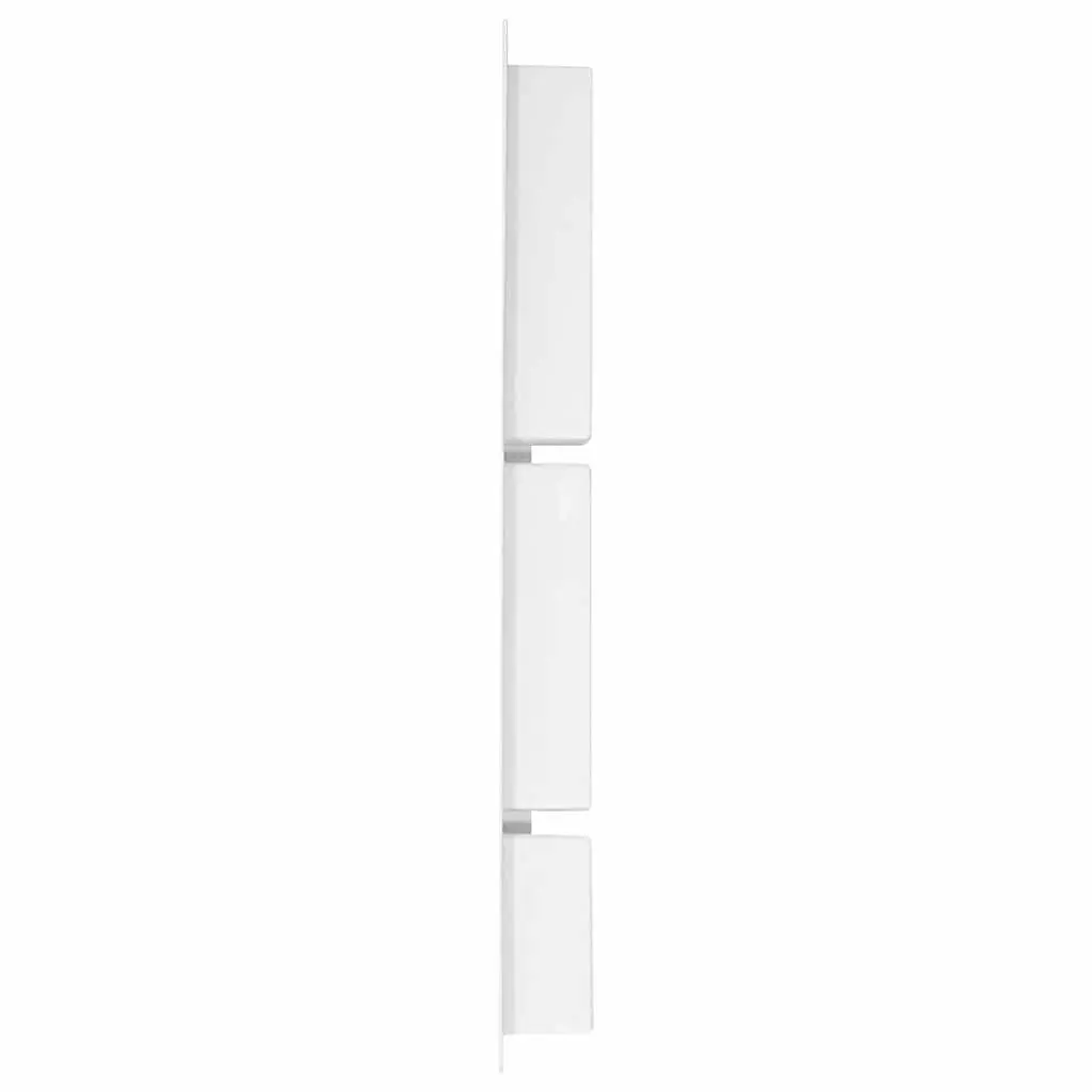 High Gloss White Shower Niche with 3 Compartments