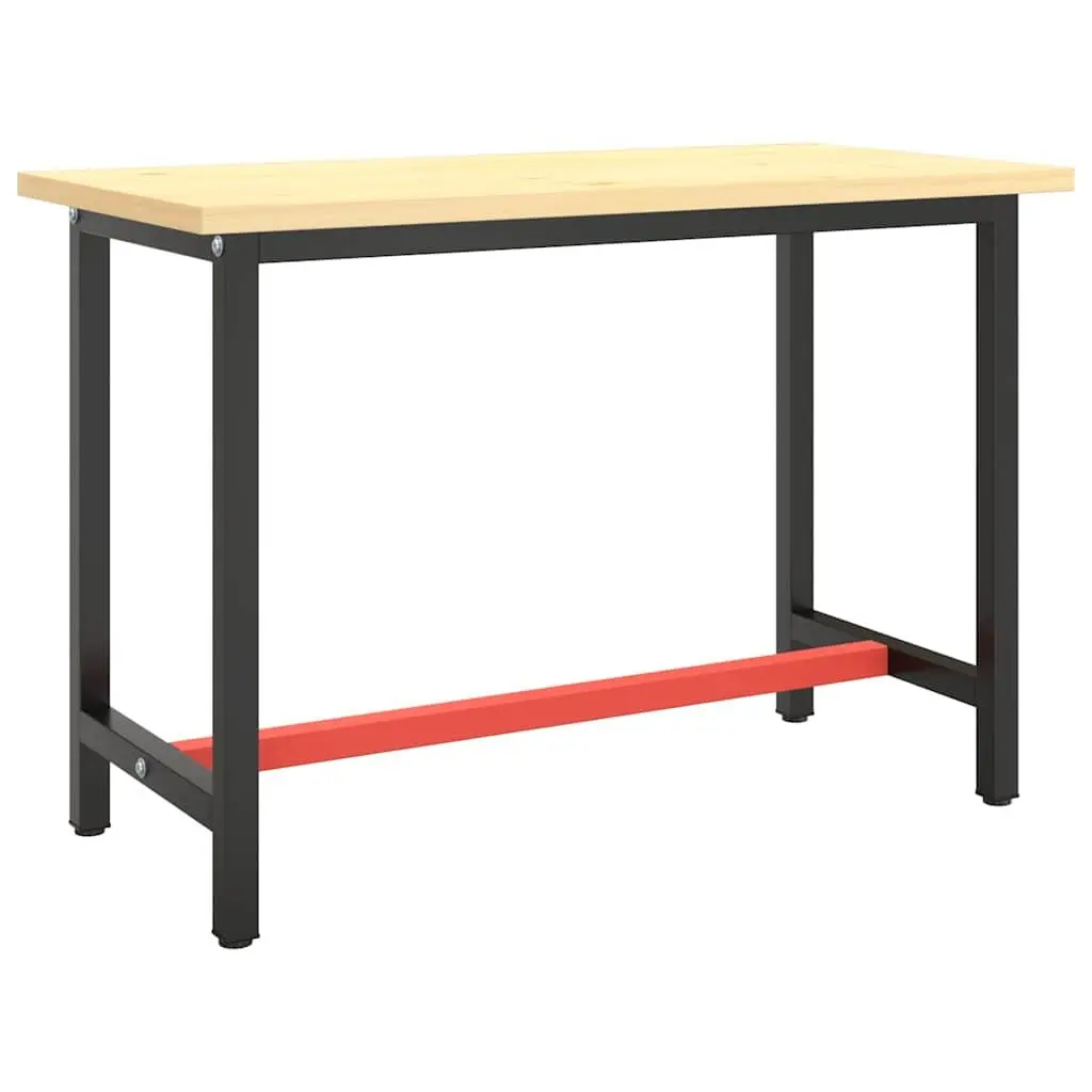 Work Bench Frame Metal Heavy Duty 110x50x79cm Black