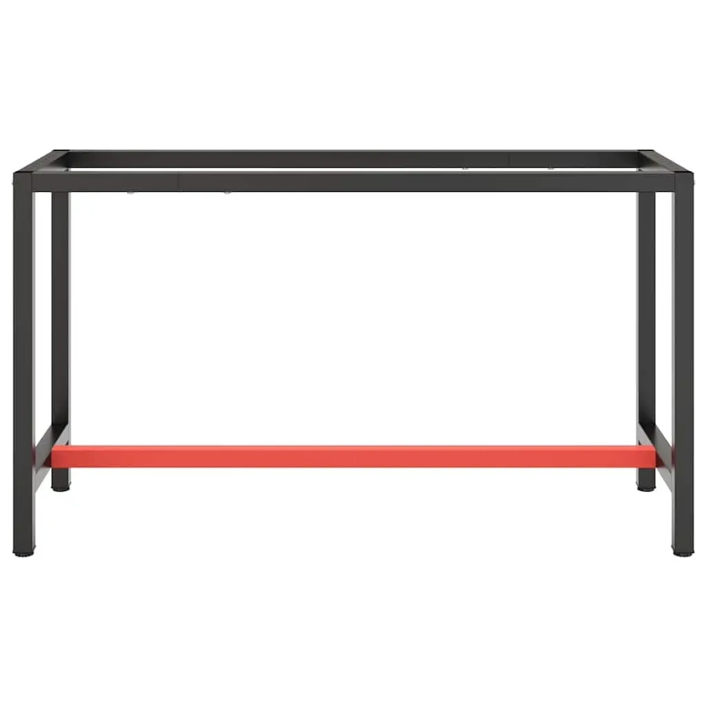 Work Bench Frame Metal 140 x 50 x 79 cm Matte Black