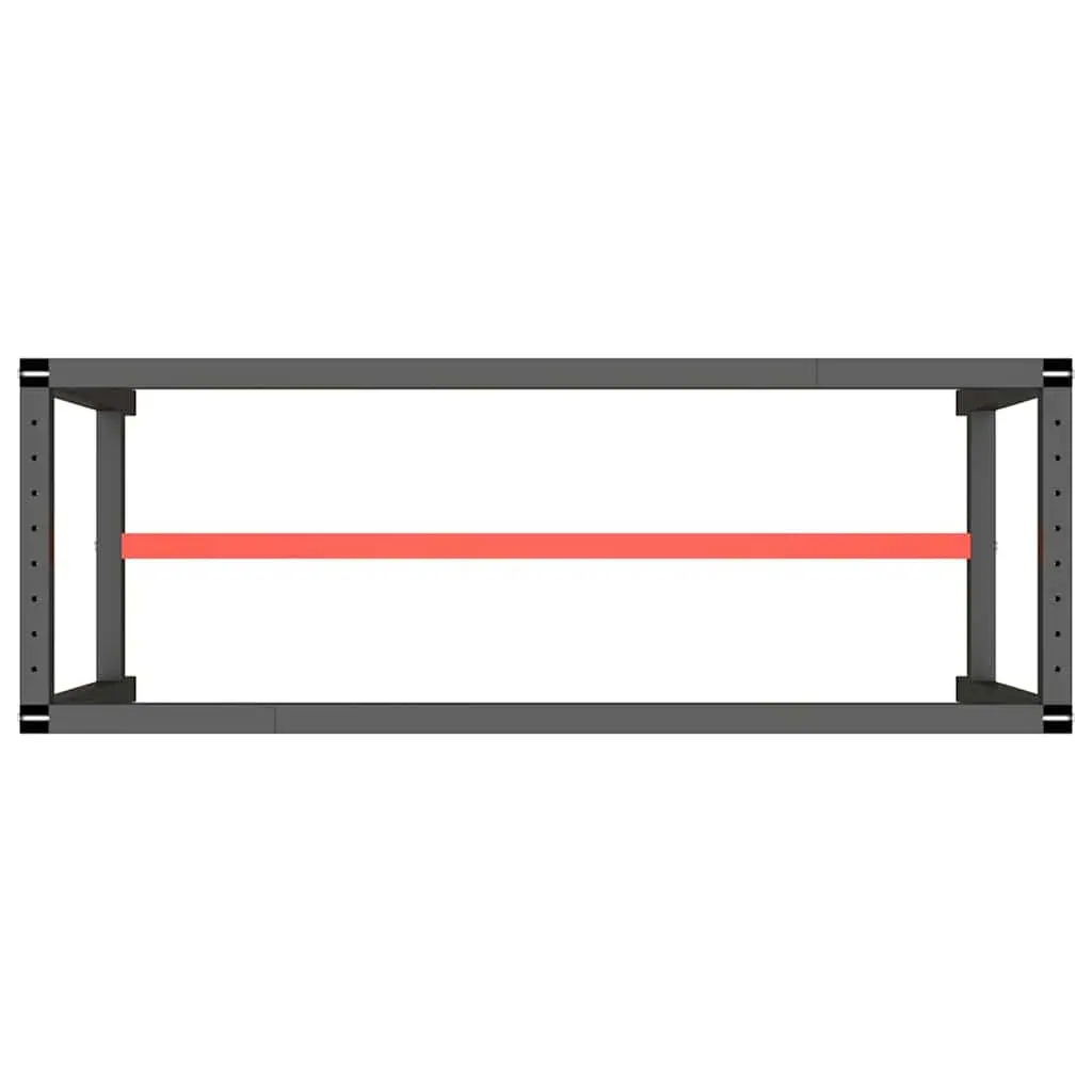 Work Bench Frame Metal 140 x 50 x 79 cm Matte Black