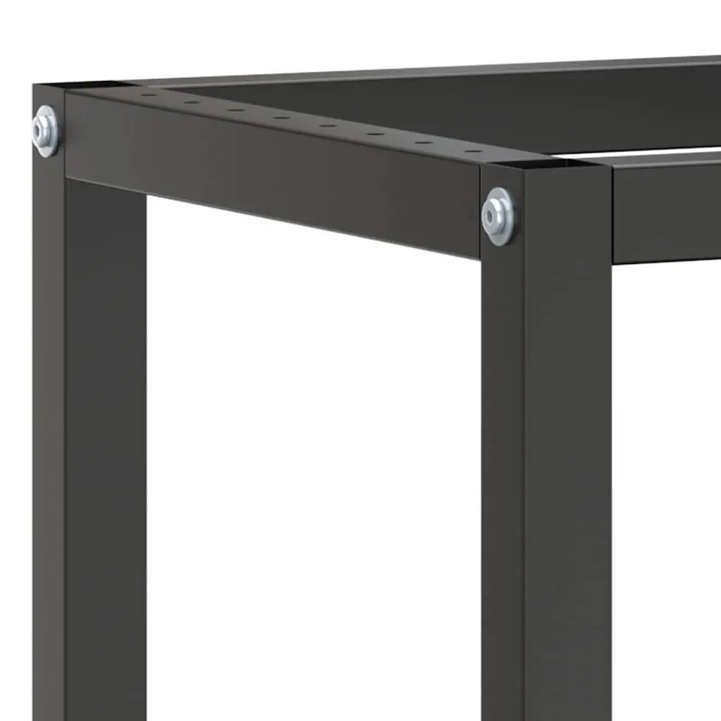 Work Bench Frame Metal 140 x 50 x 79 cm Matte Black