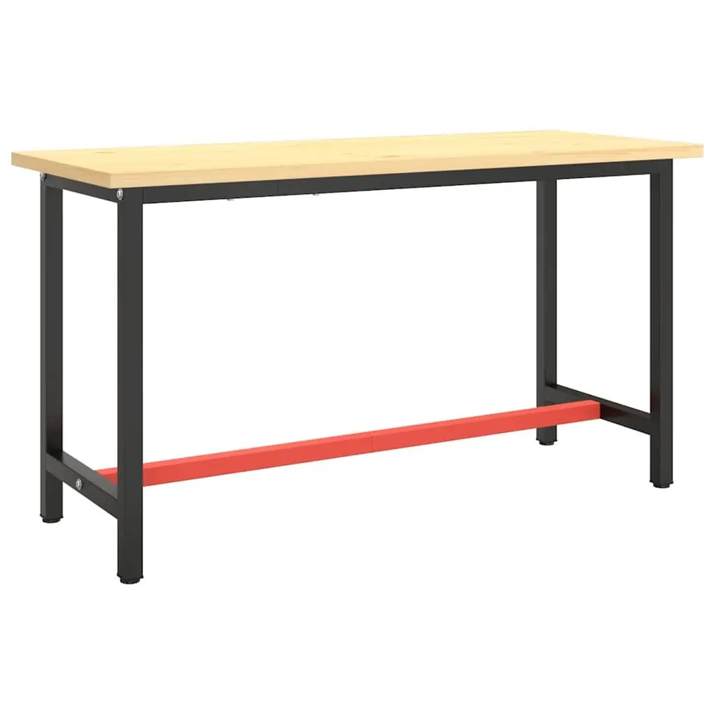 Work Bench Frame Metal 140 x 50 x 79 cm Matte Black