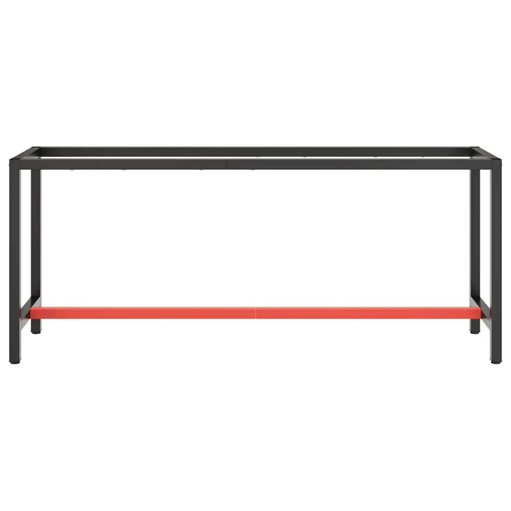 Work Bench Frame Metal Heavy Duty 190 x 50 x 79 cm Powder Coated Black