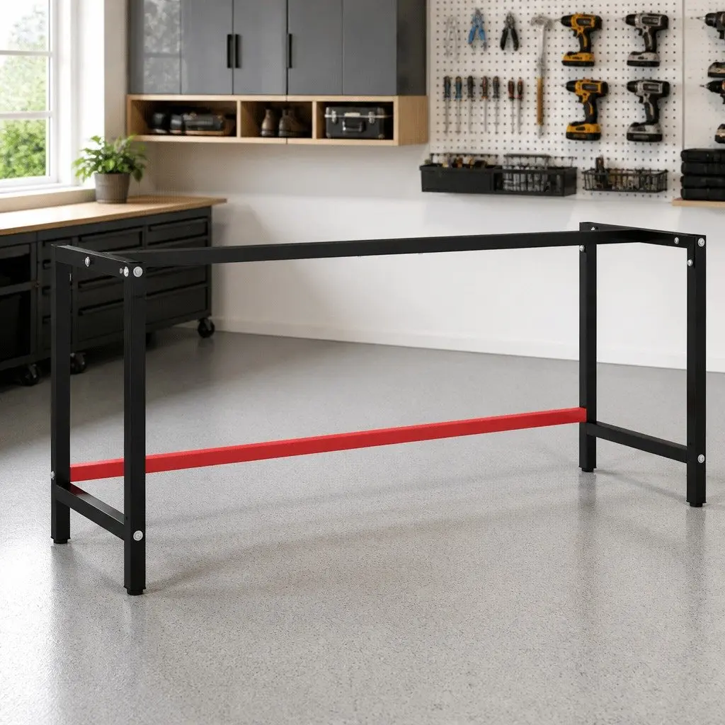 Work Bench Frame Metal 180x57x79cm Matte Black