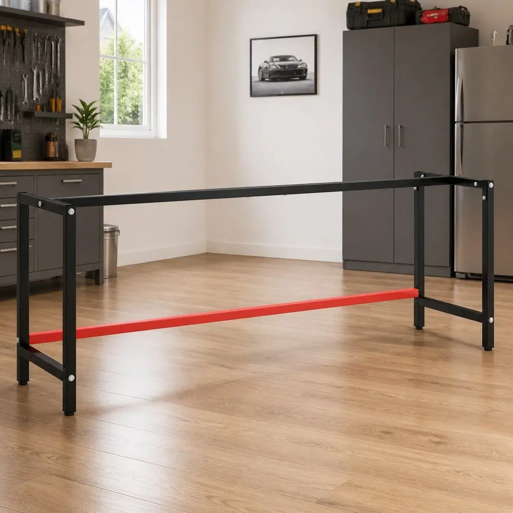 Heavy Duty Metal Work Bench Frame with Reinforced Support