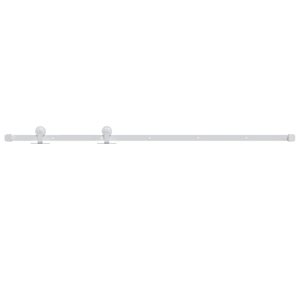 Sliding Door Hardware Kit Powder-coated Steel 200cm White