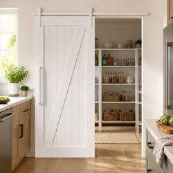 High-Quality Sliding Door Hardware Kit 183cm Steel Track