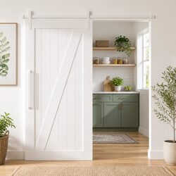 200cm Steel Track Rail Kit for Sliding Barn Doors