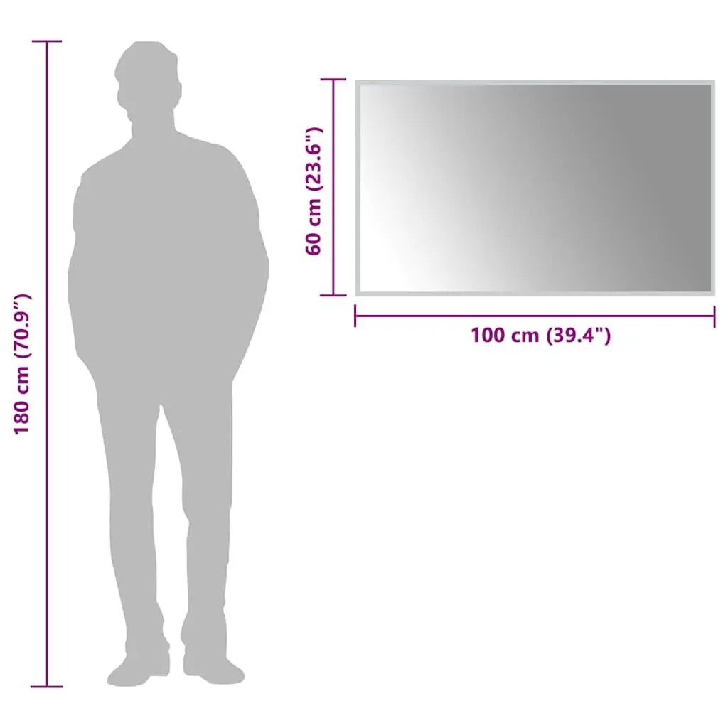 Waterproof LED Bathroom Mirror 100x60 cm