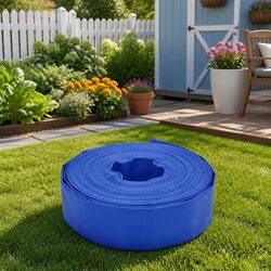 Durable Flat Hose 50 m 1.5" PVC for Water Transport