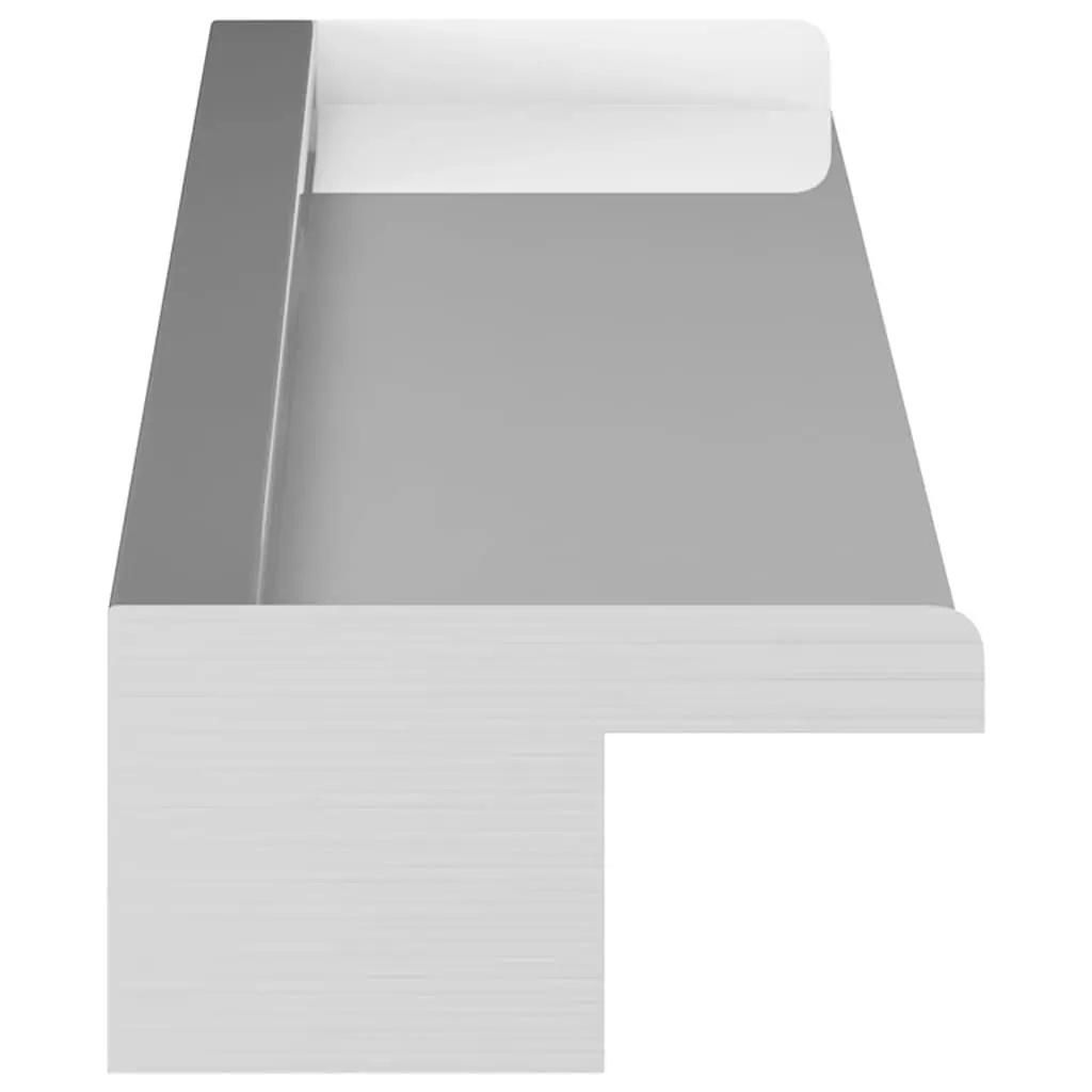 Rectangular Pool Waterfall Fountain 110cm Garden Pond Decoration Silver Water