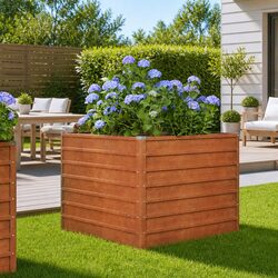 Durable Corten Steel Raised Garden Bed for Outdoor Use