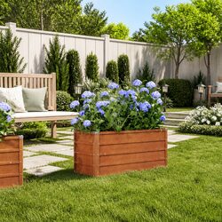 Sturdy Corten Steel Garden Raised Bed Planter Box