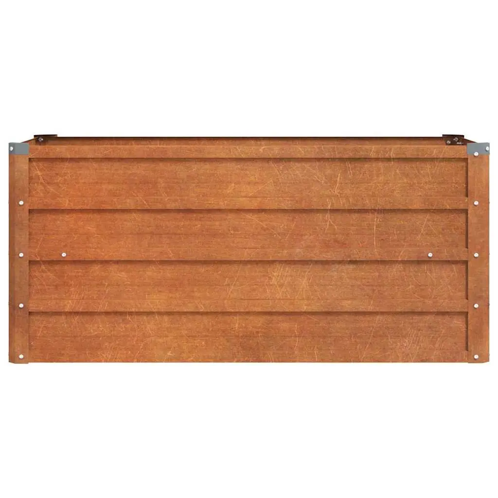 Garden Raised Bed Corten Steel 100x40x45cm Brown Outdoor Planter Box for Vegetables Herbs