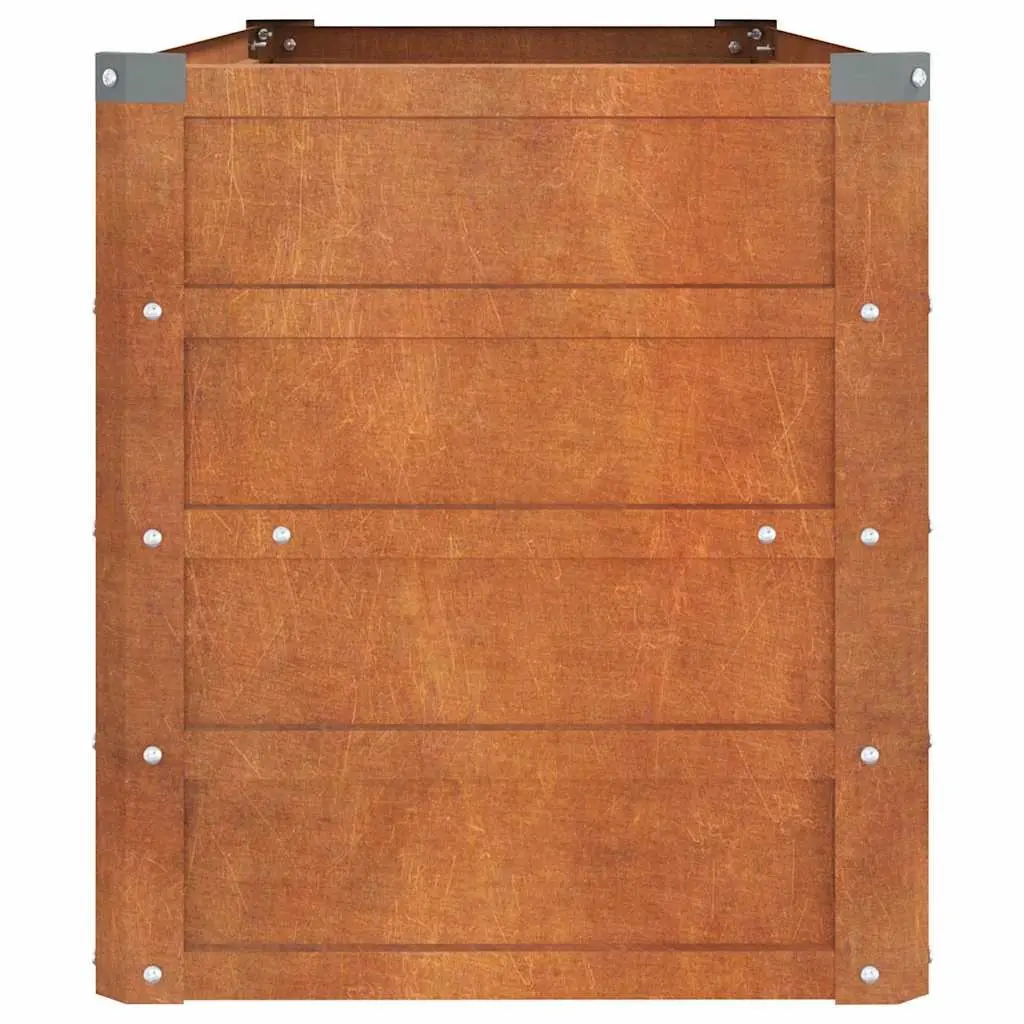 Garden Raised Bed Corten Steel 100x40x45cm Brown Outdoor Planter Box for Vegetables Herbs