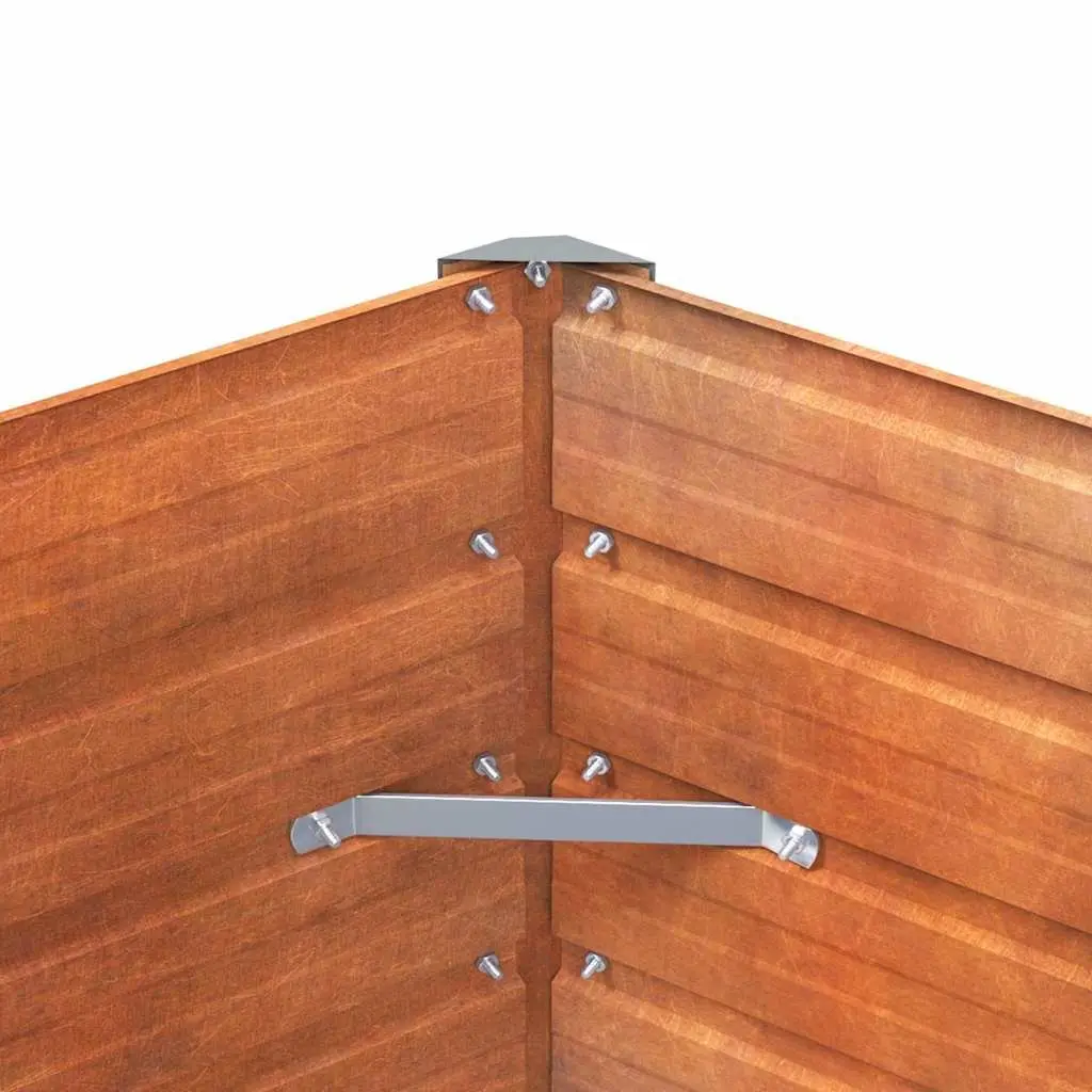 Garden Raised Bed Corten Steel 100x40x45cm Brown Outdoor Planter Box for Vegetables Herbs