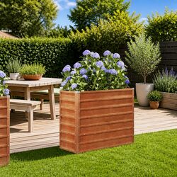 Weathering Steel Raised Bed Planter for Gardens