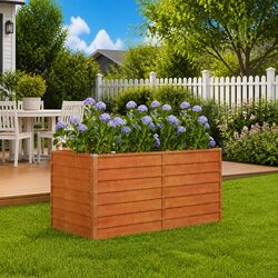 Durable Corten Steel Raised Bed Planter for Outdoors