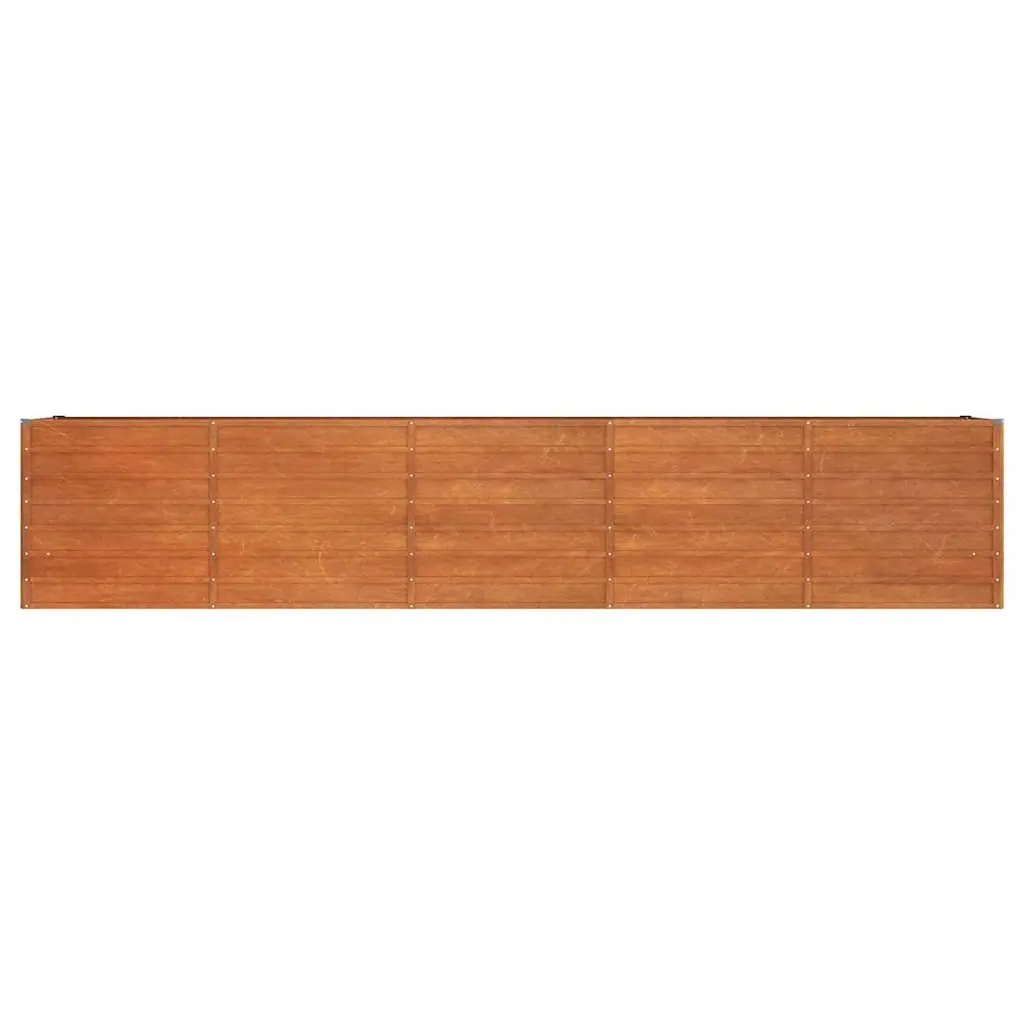 Garden Raised Bed Planter Corten Steel 400x80x77cm Brown