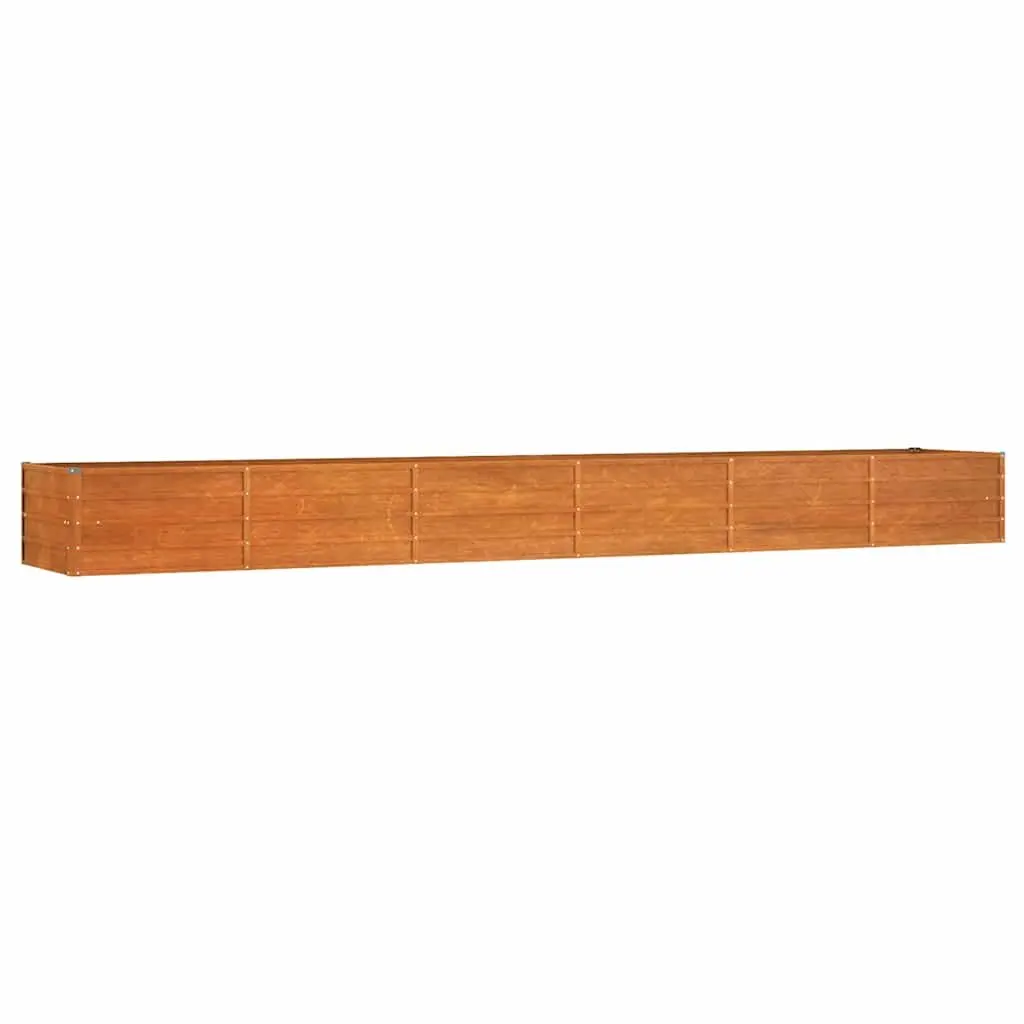 Garden Raised Bed Planter Corten Steel 480x80x45cm Weathering Brown