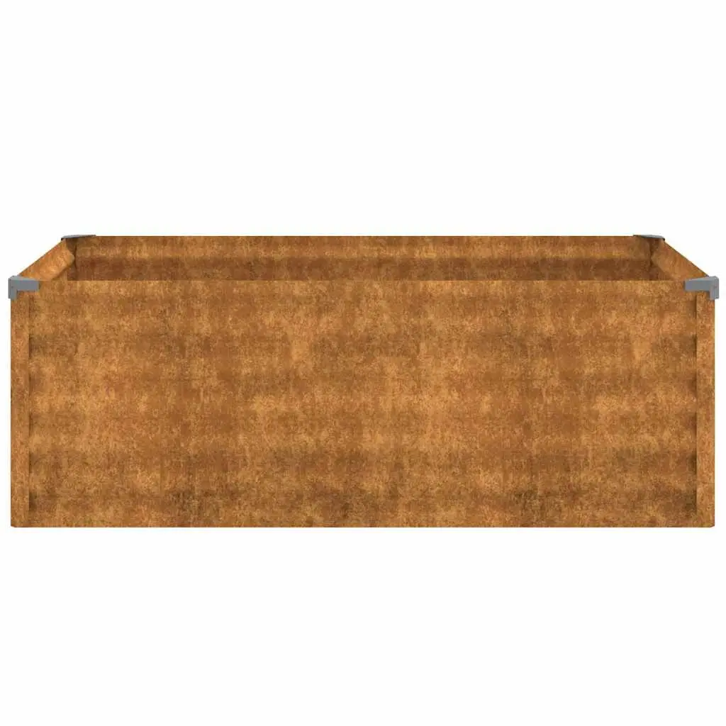 Garden Raised Bed Planter Corten Steel 100x50x36 cm Brown