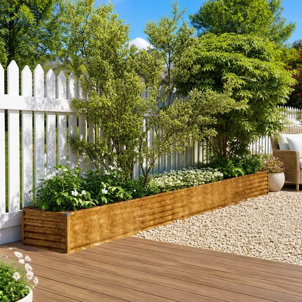 Corten Steel Garden Raised Bed 482x50x36 cm for Planting