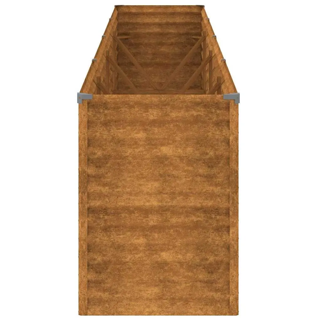 Garden Raised Bed 385x50x69 cm Corten Steel Planter Box Outdoor Garden Bed