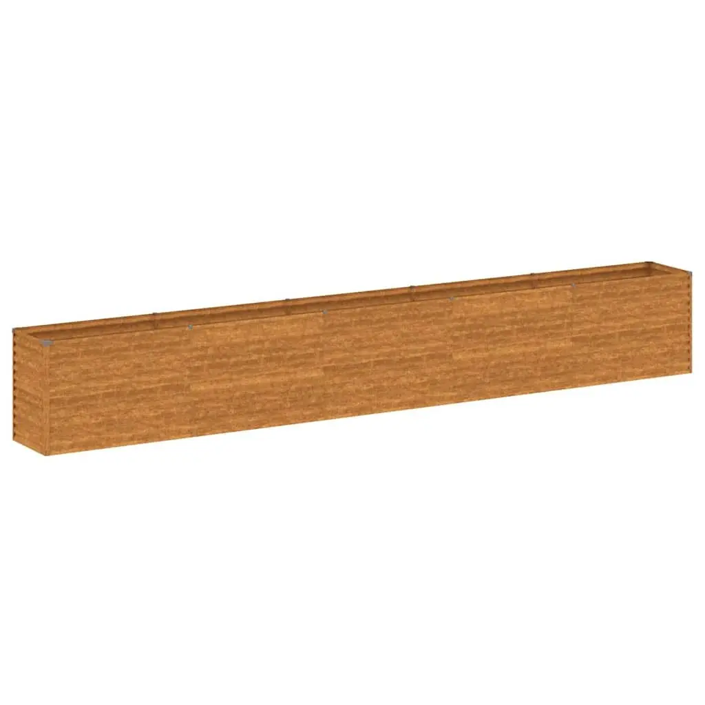 Garden Raised Bed 482x50x69 cm Corten Steel Planter Box Outdoor Vegetable Herb