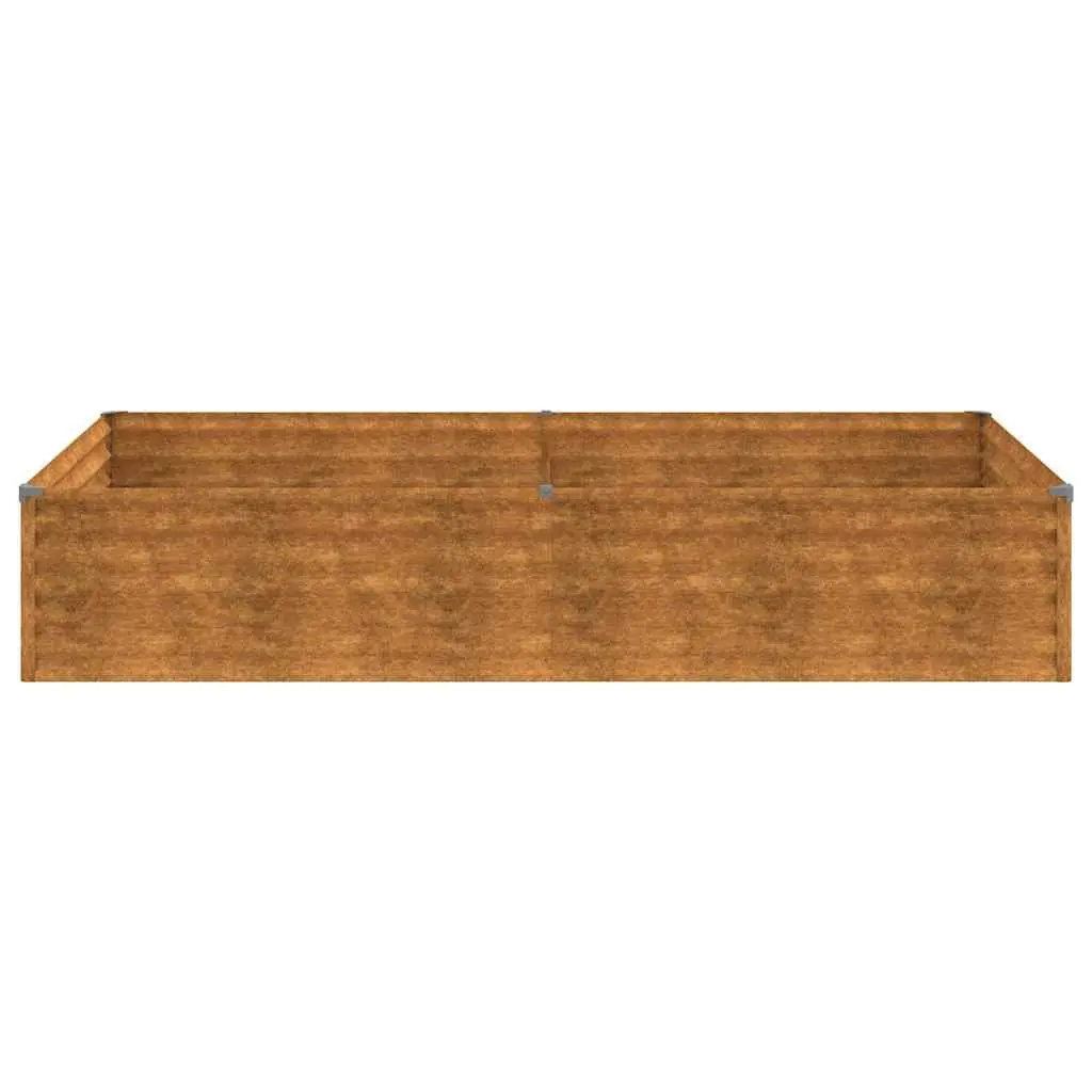 Raised Bed Planter Corten Steel 195 x 100 x 36 cm Brown