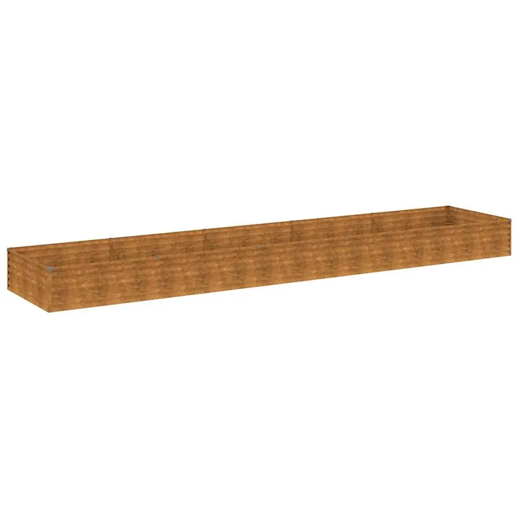 Corten Steel Raised Garden Bed 482x100x36 cm