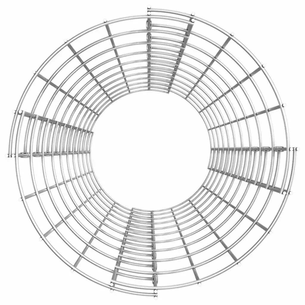 Circular Gabion Pole Galvanised Steel 100 cm Silver