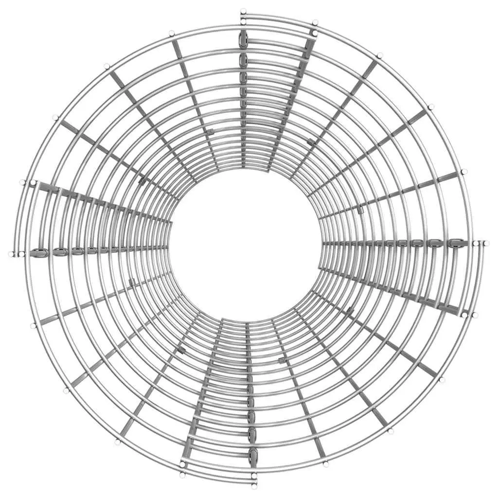 Circular Gabion Pole Galvanised Steel Ø30x150 cm Silver