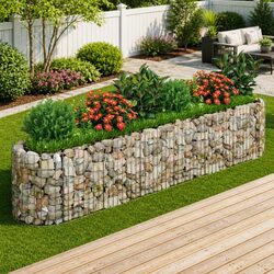 Durable Galvanised Iron Gabion Raised Bed Planter