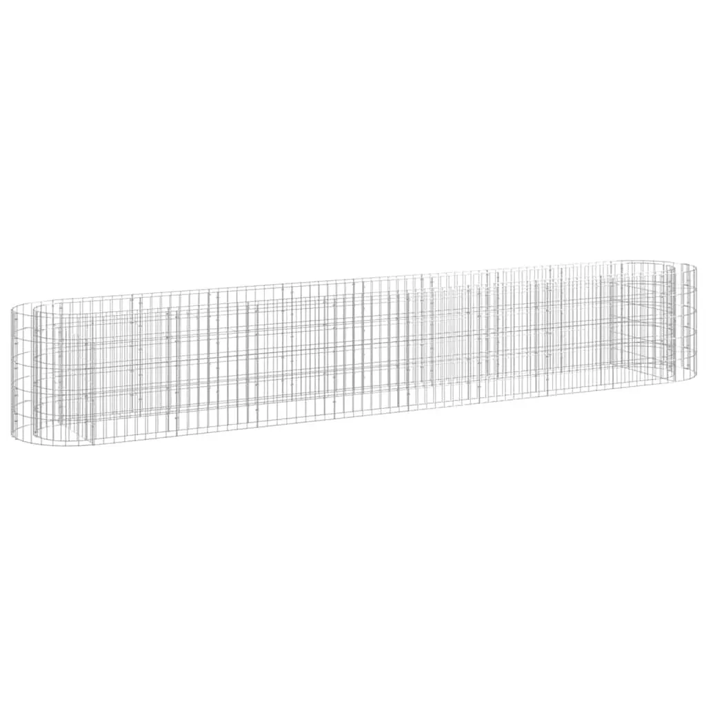 Raised Bed Planter Galvanised Iron 330x50x50cm Silver