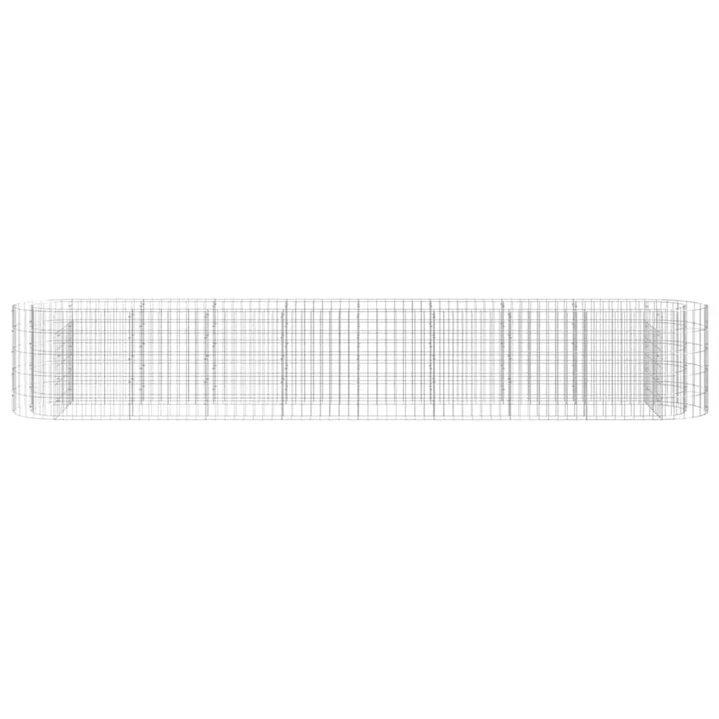 Raised Bed Planter Galvanised Iron 330x50x50cm Silver