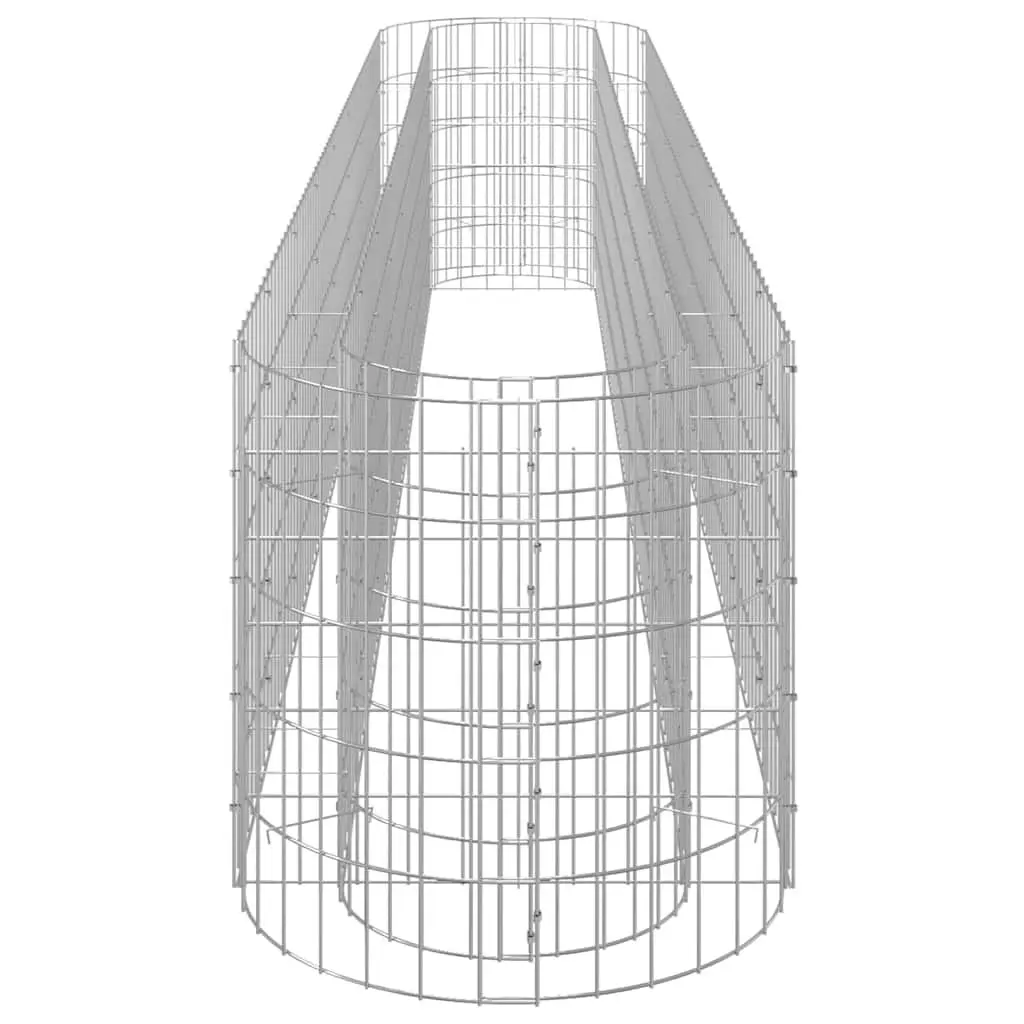 Raised Bed Planter Galvanised Iron 330x50x50cm Silver
